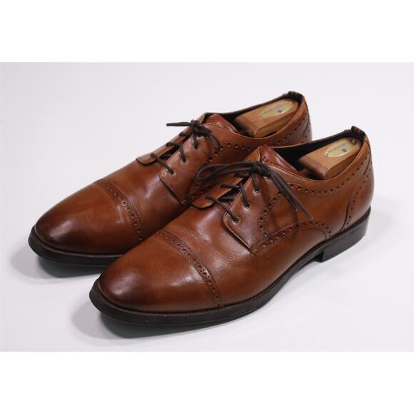 Cole Haan Mens British Tan Brown Captoe William Grand.OS Leather Dress Shoes 13M main image 12